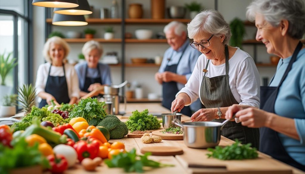 participez à l'atelier découverte « nutrition et cuisine » destiné aux seniors d'escales, pour apprendre les bases d'une alimentation saine et équilibrée tout en partageant un moment convivial.
