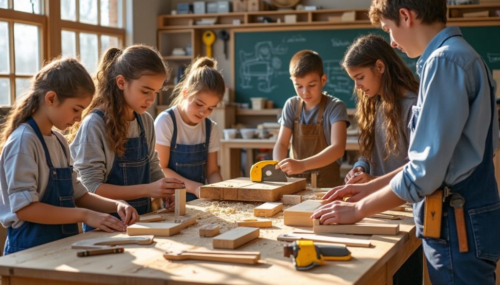 découvrez comment les élèves de 4e s'immergent dans des sessions de travaux manuels à la rouatière, alliant apprentissage pratique et créativité.