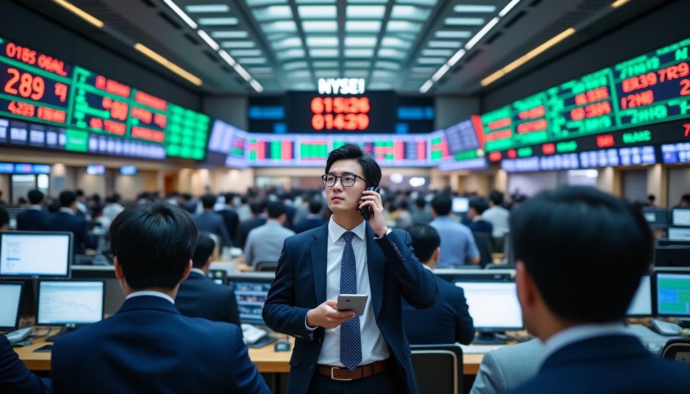 le nikkei atteint un sommet historique en enchaînant sa 11ème séance consécutive de hausse, avec un bond de 2,44 % à 59 518 points, marquant une tendance haussière soutenue.