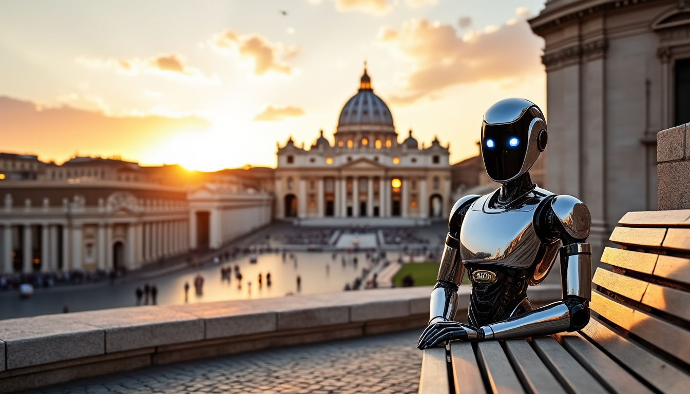 le pape lance un appel urgent le 25/05 pour maîtriser et désarmer l'intelligence artificielle, soulignant l'importance d'une régulation éthique face aux défis technologiques.
