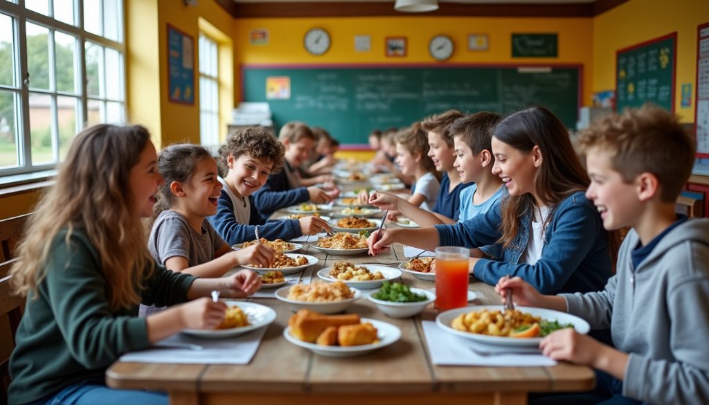 à aveyron, découvrez comment un repas à 1 € à la cantine devient un véritable moment d’échanges et de partage entre les générations.