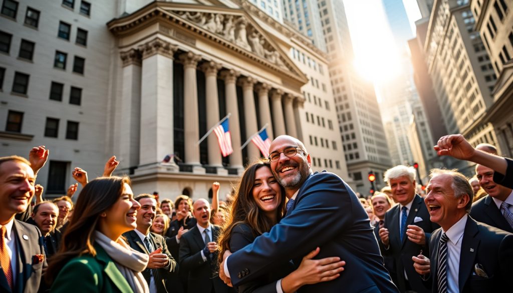 wall street célèbre un regain de confiance grâce à un nouvel espoir de paix au moyen-orient, suscitant optimisme et stabilité sur les marchés financiers.